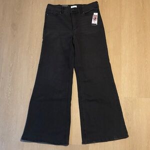 NWT Sofia Vergara Margot Black Wide Leg Super High Rise Jeans size 14